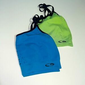 Champion Blue and Green Wireless Sports Bra Set!